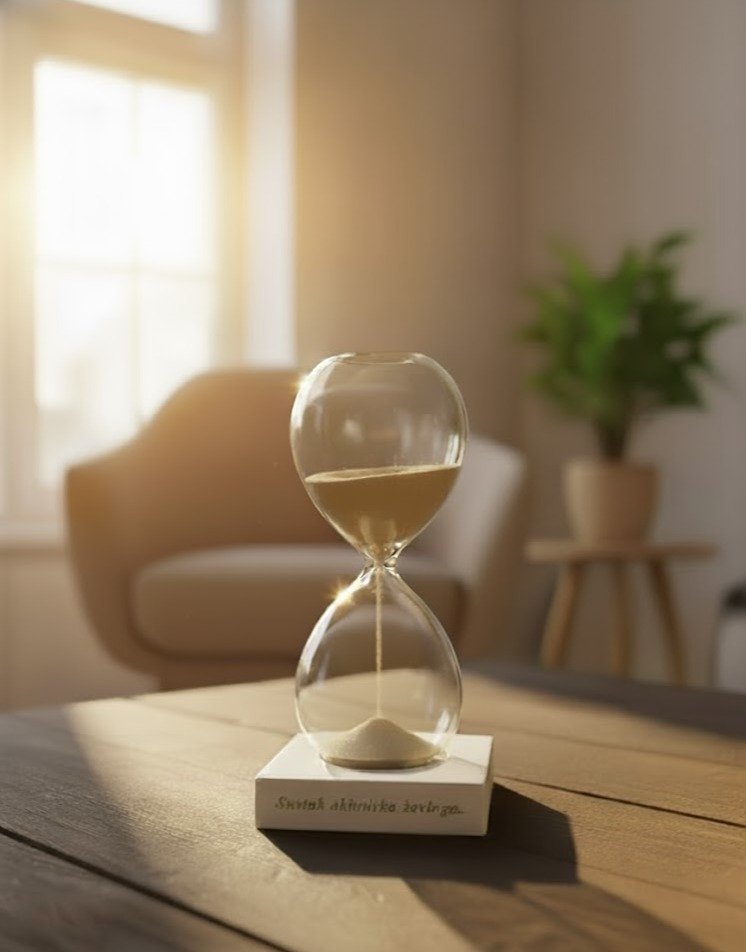 Graviruotas smėlio laikrodis "Sustok akimirka žavinga"