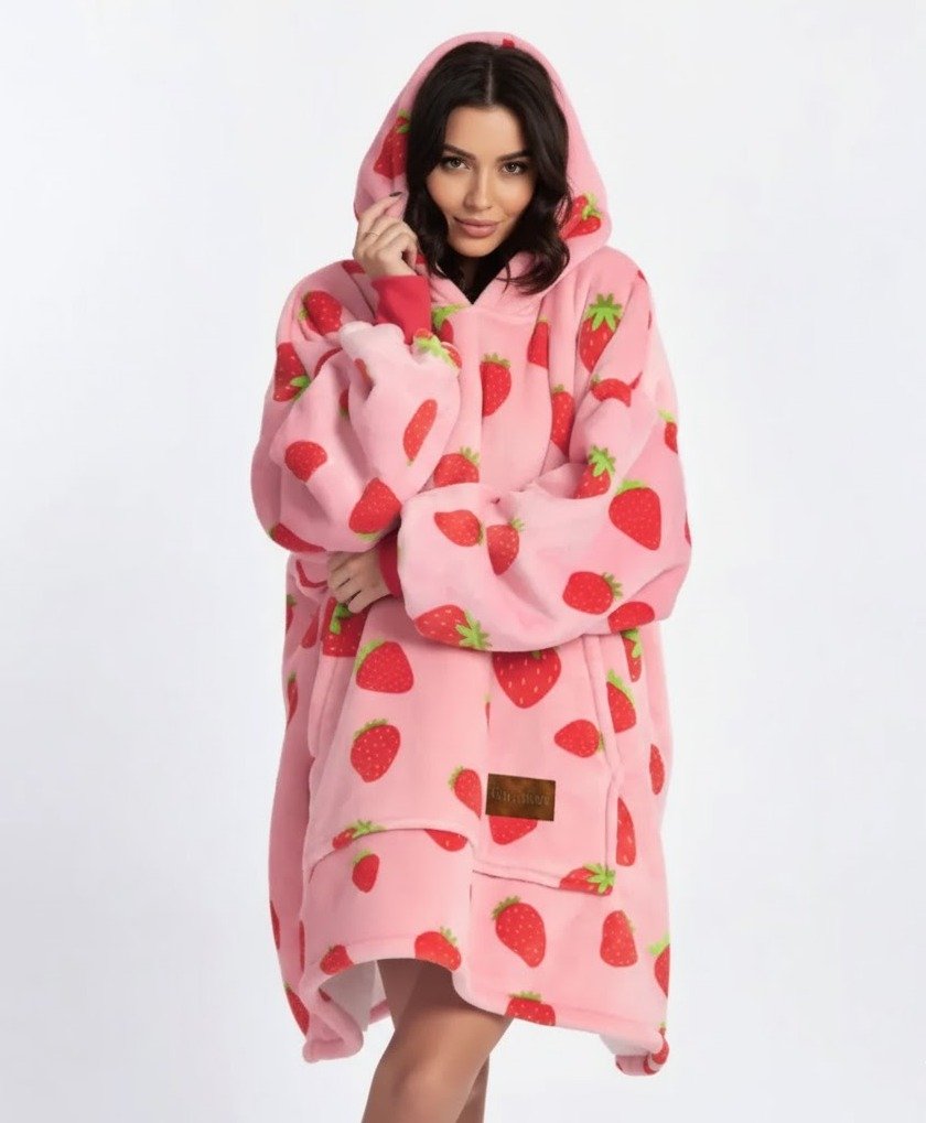 Geriausias žiemos draugas BARAMOOR džemperis-pledas "Strawberry" - Image 2