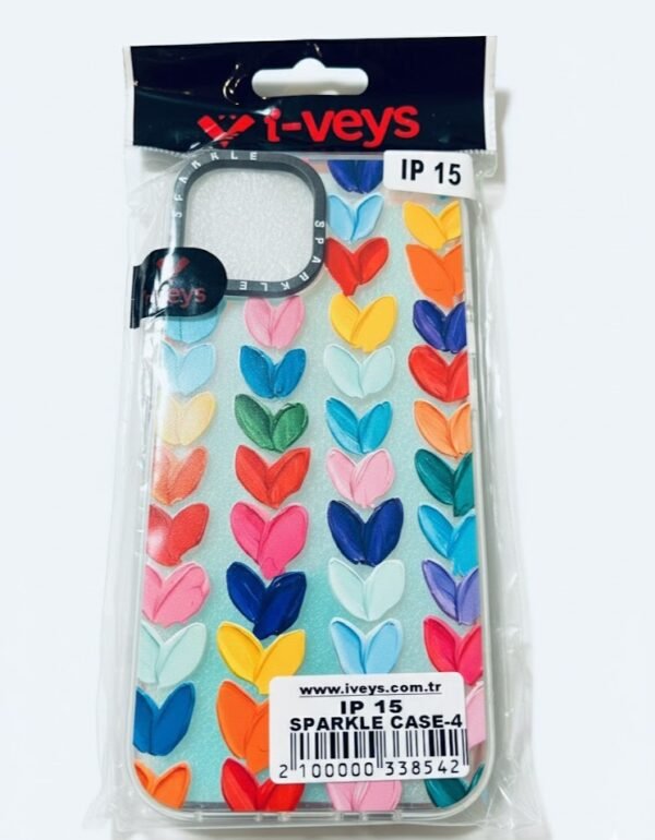 Telefono IPHONE 15 dėkliukas "Širdžių gama"