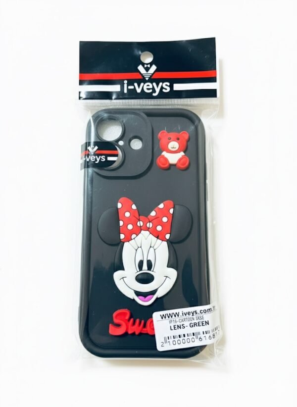 Telefono IPHONE 16 silikoninis dėkliukas "Mikimauzas"