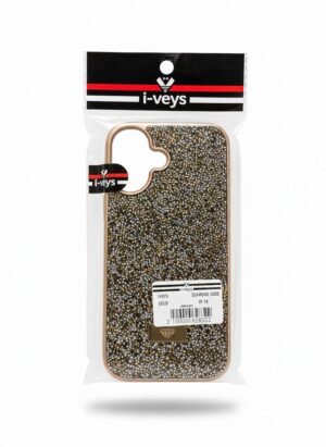 IPHONE 16 auksinės spalvos žėrintis dėkliukas