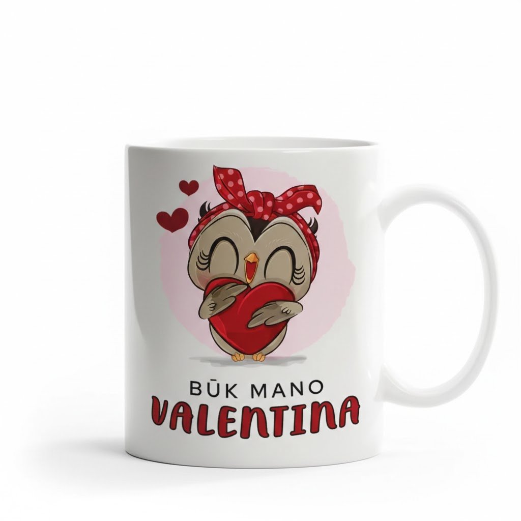 Keramikinis puodelis "Mano Valentina"