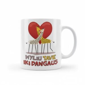 Keramikinis puodelis "Myliu tave iki dangaus"