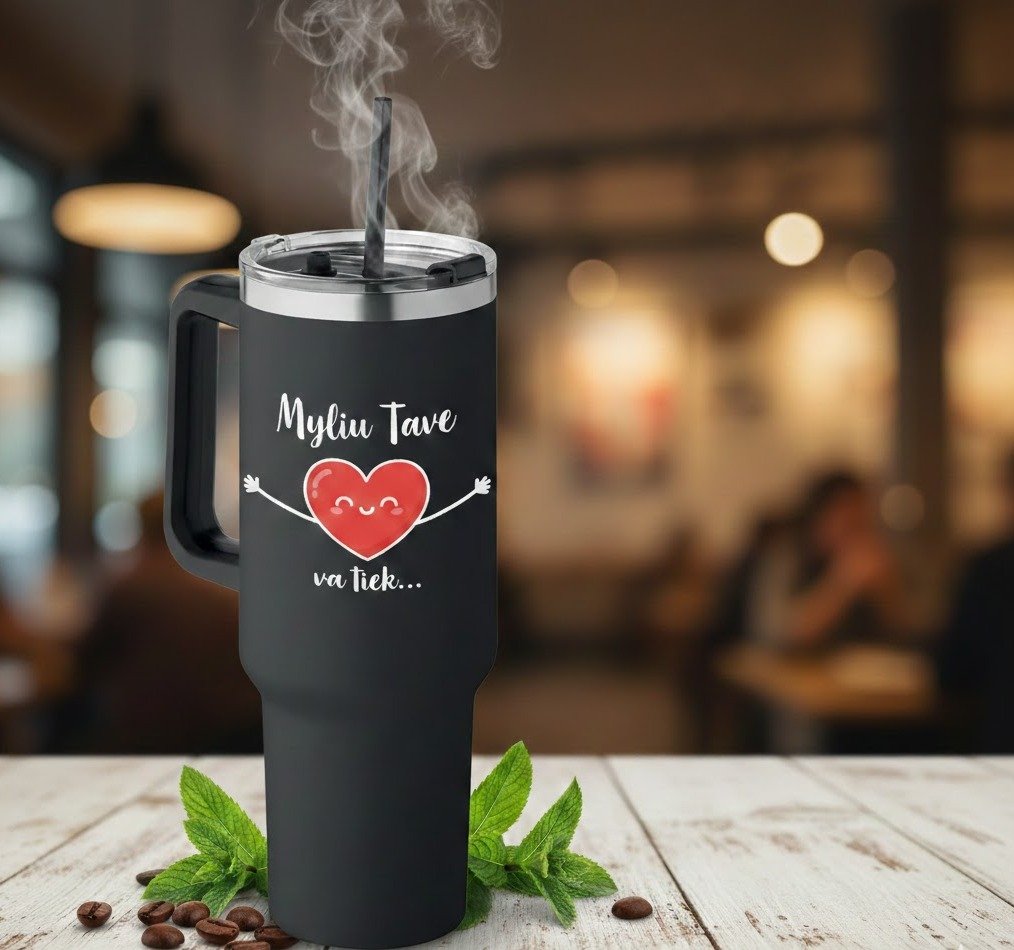 Termo puodelis "Myliu Tave va tiek" (XL) - Image 2